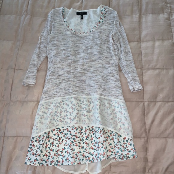 Jessica Simpson Sweater Tunic Floral Mini Dress